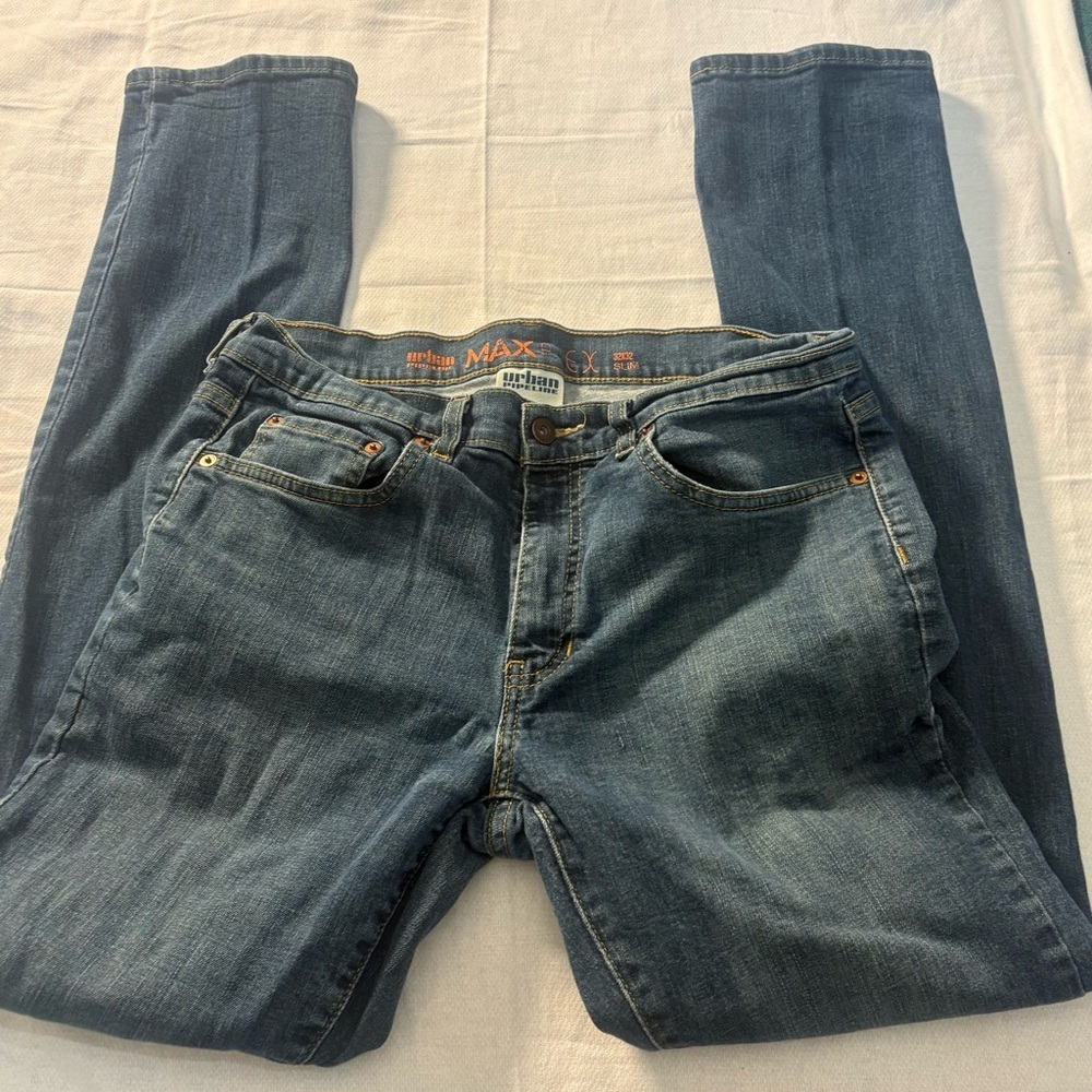 Urban Pipeline MaxFlex Slim Jeans Mens 32x32 Stretch Medium Wash Casual Denim